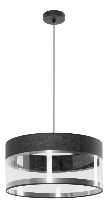 Leone függőlámpa 1x E27 Fém és PVC Lampex átlátszó búra modern stílusban